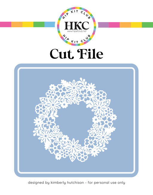Posey Wreath Cut FIle