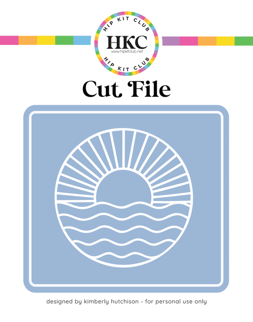 Ocean Sunset Cut FIle