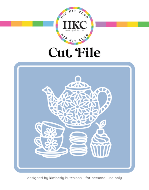 Tea Party Row Cut File